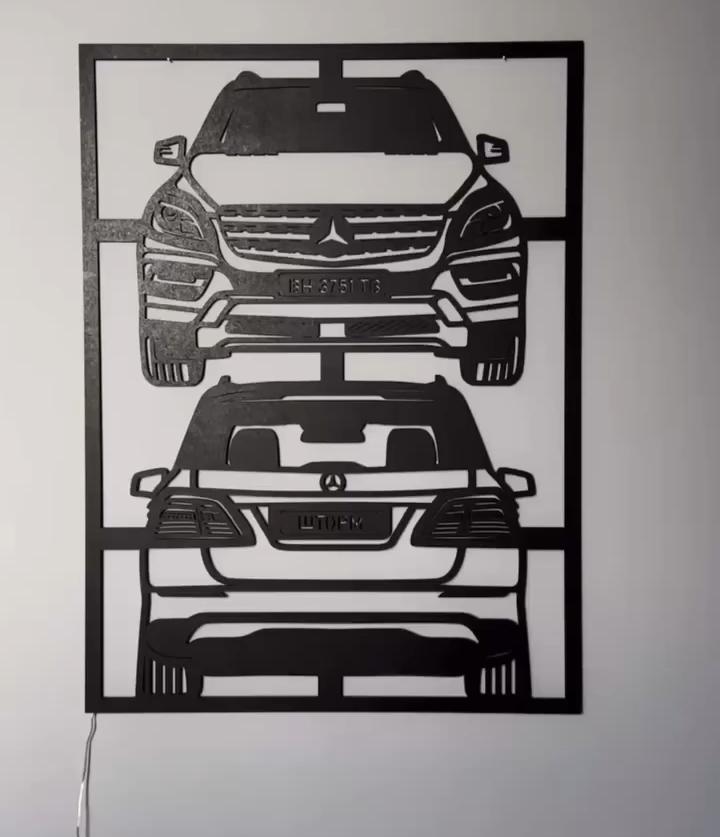 Drewniany obraz "Mercedes"