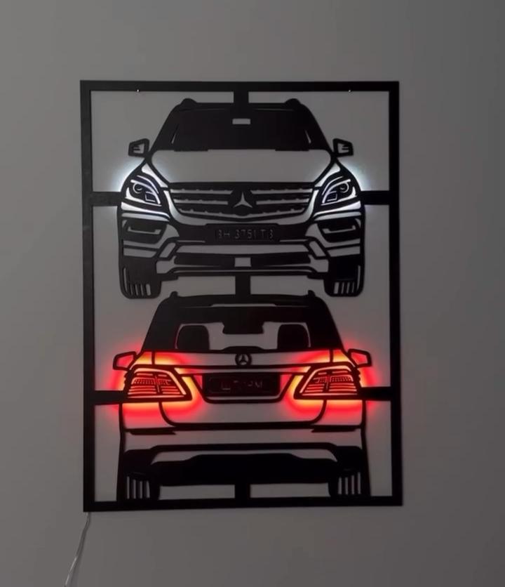 Drewniany obraz "Mercedes"