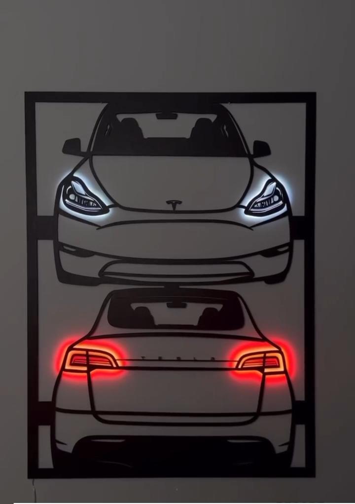 Drewniany obraz "Tesla"