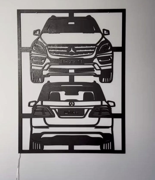 Drewniany obraz "Mercedes"