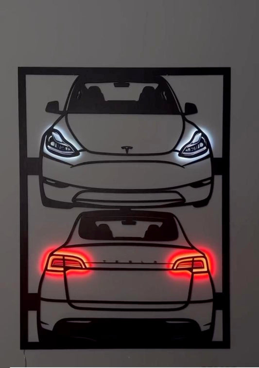 Drewniany obraz "Tesla"